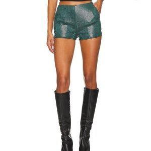 Superdown Blaire Teal Snake Shorts NWT